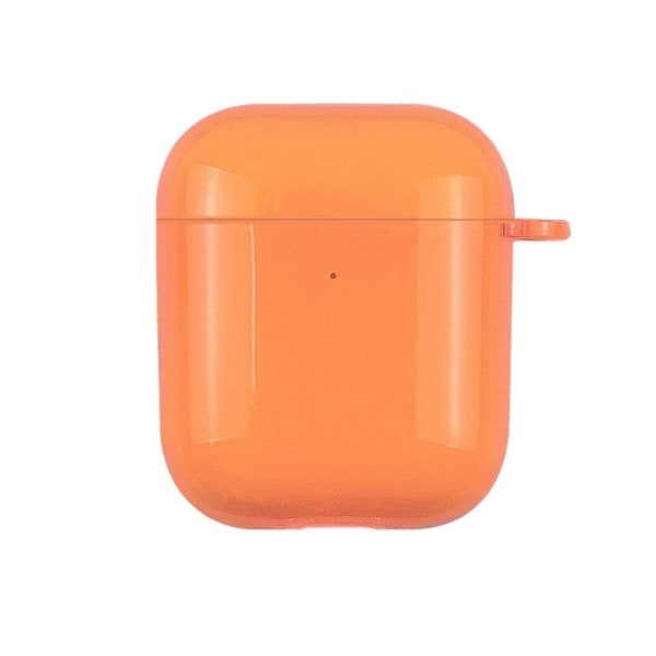 Airpods holdbart solid farve etui - Orange Orange