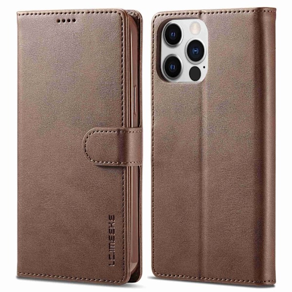 LC.IMEEKE iPhone 14 Pro Max flip etui - Brun Brown
