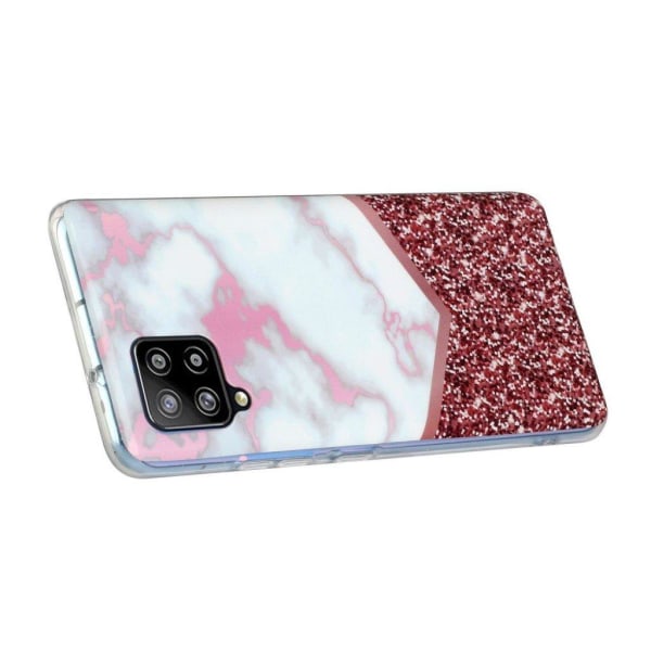 Marble design Samsung Galaxy A42 5G kotelot - Valkoinen / Kiiltävä Punainen Multicolor