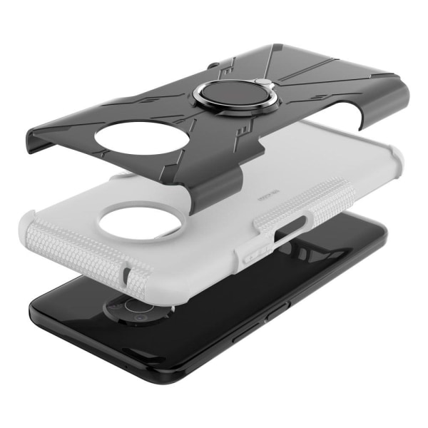 Kickstand cover with magnetic sheet for Nokia G300 - White Vit