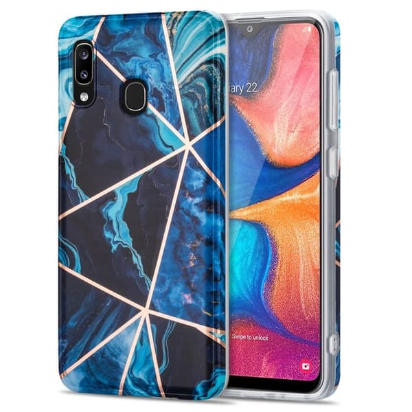 Marble Samsung Galaxy A20 / A30 Suojakotelo - Sininen Blue