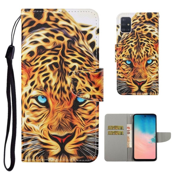 Wonderland Samsung Galaxy A51 Flip Etui - Leopard Orange