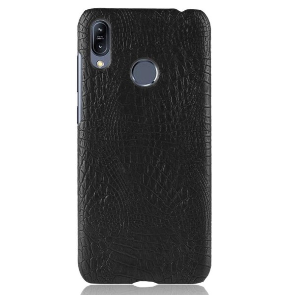 Asus ZenFone Max (M2) trykt mønster læder flip etui - Sort Black