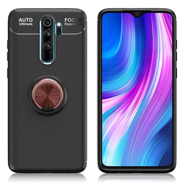 Ringo Xiaomi Redmi Note 8 Pro deksel - Svart / Rose Gull Black