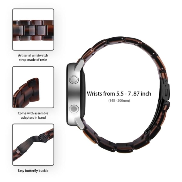 20mm Garmin Vivomove 3 resin watch strap with stainless steel bu Brun