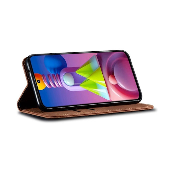 Jeans Samsung Galaxy M51 flip case - Ruskea Brown
