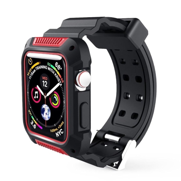 Apple Watch Series 4 44mm sportigt silikon plast klock armband m Röd
