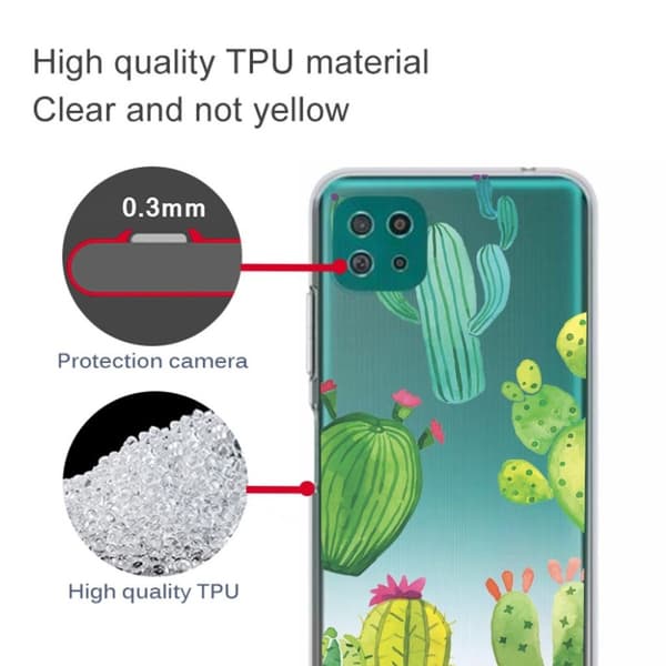 Deco Samsung Galaxy A22 5G Suojakotelo - Cactus Green