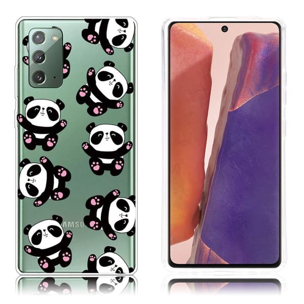 Deco Samsung Galaxy Note 20 kotelot - Söpö Panda White