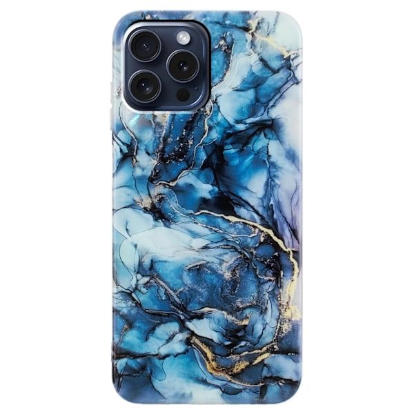 Marble design iPhone 16 Pro cover - Grå Silver grey