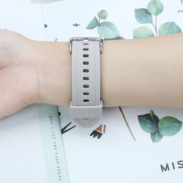 Apple Watch 49 mm / 45 mm / 44 mm / 42 mm klockarmband i silikon - Ljusgrå Silvergrå