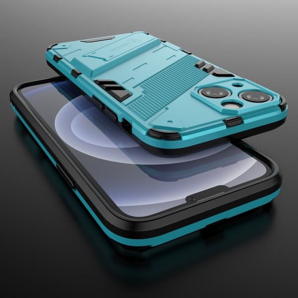 Iskunkestävä hybridikotelo iPhone 13 Mini - Vauvasininen Blue