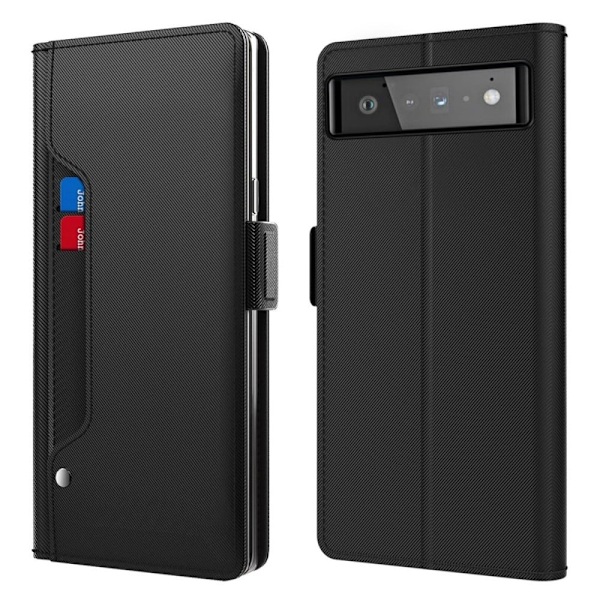 Phone Suojakotelo With Make-up Mirror And Slick Design For Google Pixel 6 Pro - Musta Black