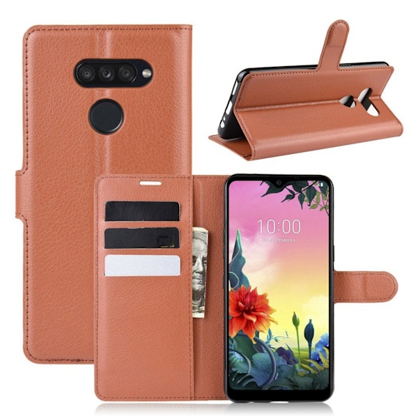 Classic LG K50S flip case - Brun Brown