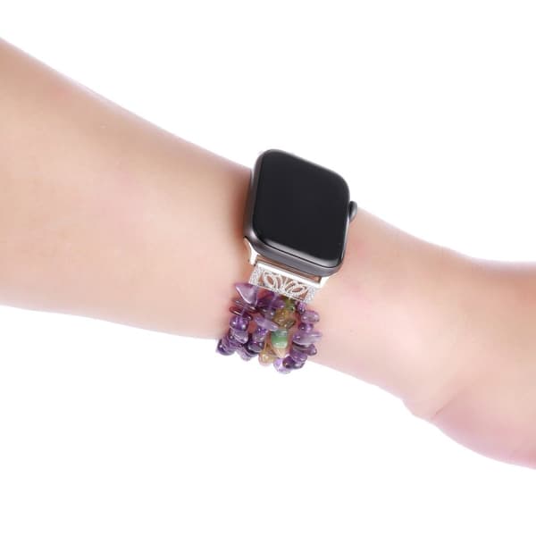 Apple Watch (45mm) luonnonkivet - Violetti Purple