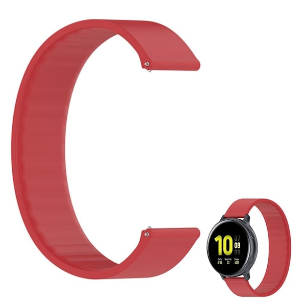 20 mm universal elastisk erstatningsklokkerem i silikon - Rød / Rød Red