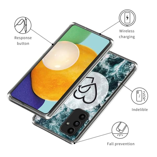 Deco Samsung Galaxy A15 cover - Hjerte Til Hjerte Blue