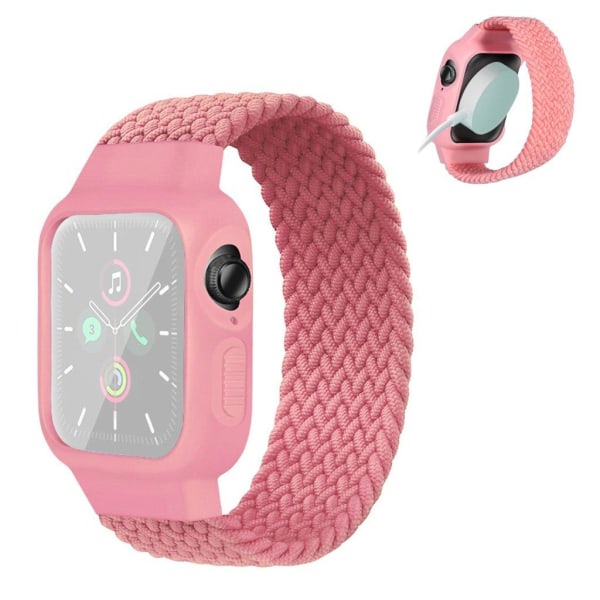 Apple Watch Series 6 / 5 44mm simple nylon watch band - Pink  / Size: 150mm Rosa