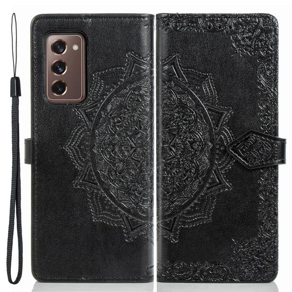 Mandala Samsung Galaxy Z Fold2 5G Flippetui - Svart Black