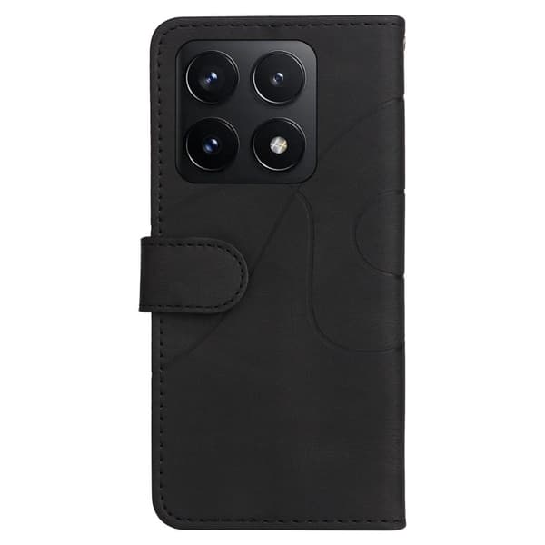 Tekstureret Xiaomi 14T læderetui med rem - Sort Black