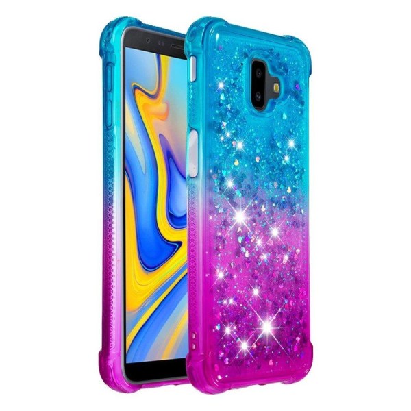 Samsung Galaxy J6 Plus (2018) nyanserat glitterskal - Turkos / L multifärg