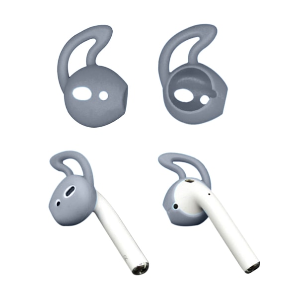 Apple Airpods skyddsskal silikon krok design - Transparent Transparent