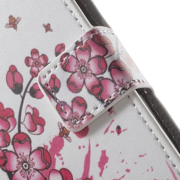 Mobergmicrosoft Lumia 950 Lær Etui - Rosa Blomster Multicolor