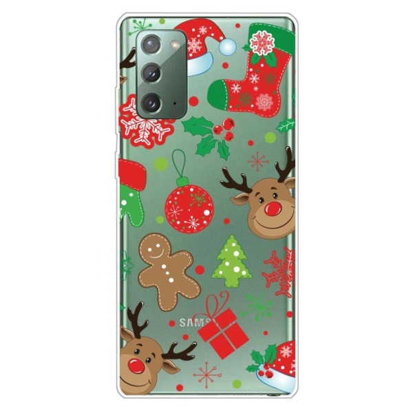 Juletaske til Samsung Galaxy Note 20 - Elg-Klistermærker Multicolor