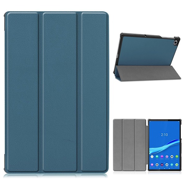 Lenovo Tab M10 FHD Plus kestävä kolminkertainen nahkakotelo - Mustanvihreä Green