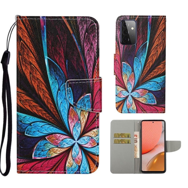 Wonderland Samsung Galaxy A72 5G Flip etui - Blomstermønster Multicolor