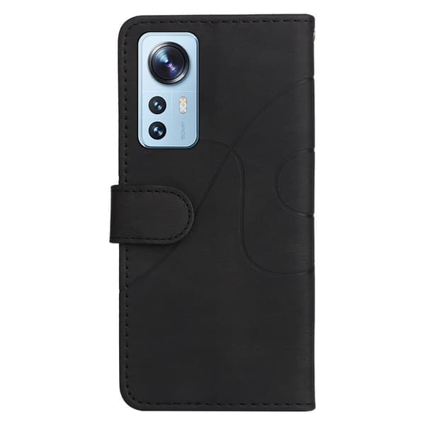 Tekstureret Xiaomi 12 Lite læderetui med rem - Sort Black