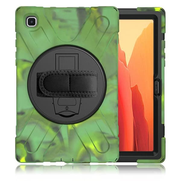silikone combo etui with strop til Samsung Galaxy Tab A7 10.4 (2020) - camouflage Green
