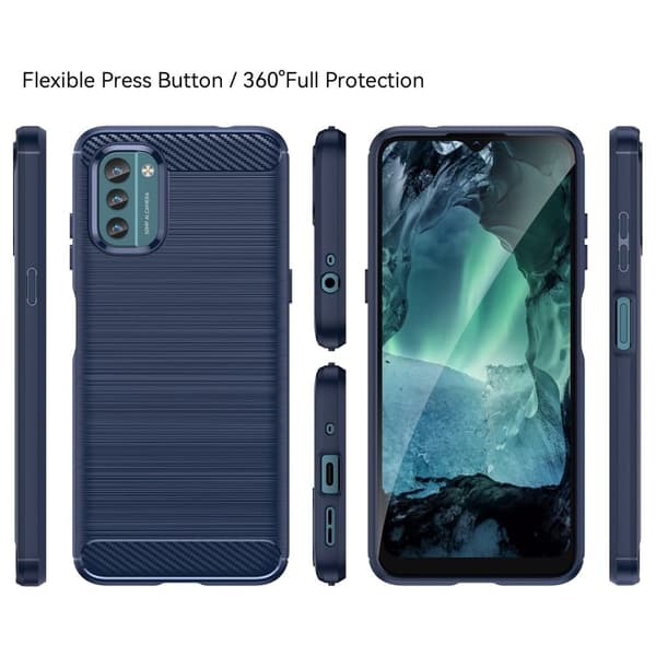 Carbon Flex Nokia G11 / Nokia G21 deksel - Blå Blue