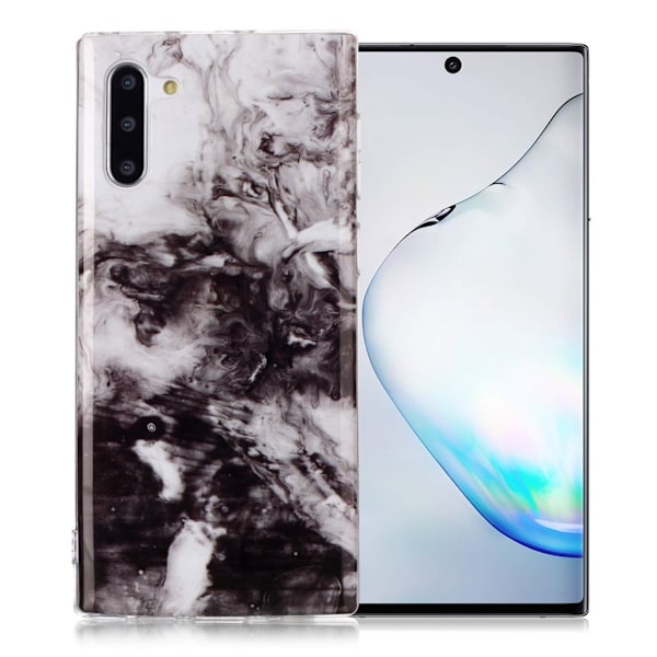 Marble Samsung Galaxy Note 10 kuoret - Harmaat ja Mustat Pilvet Multicolor