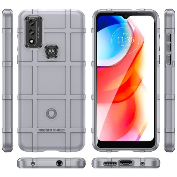 Rugged Shield Motorola Moto G Play (2022) cover - Sølv/Grå Silver grey