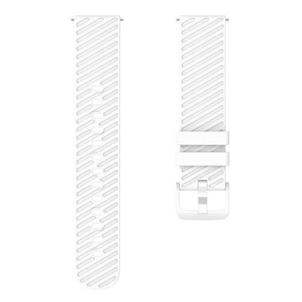 18 mm universal silikonerem med teksturmønster - Hvid White