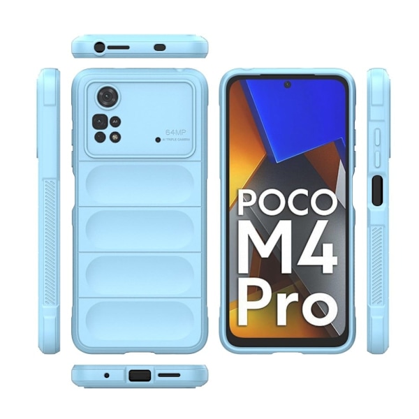 Mjukt greppformat Xiaomi Poco M4 Pro skal - Blå Blå