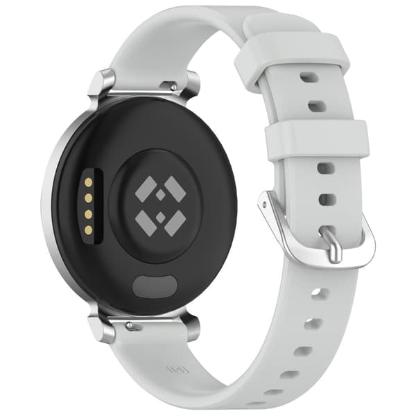 Garmin Lily 2 silikoneurremme 14 mm vandtæt blød udskiftningsrem - Lysegrå Silver grey