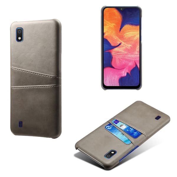 Samsung Galaxy A10 skal med korthållare - Silver/Grå Silvergrå