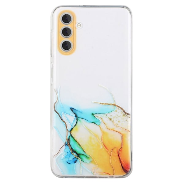 Marmormotiv Samsung Galaxy A14 skal - Gul Gul