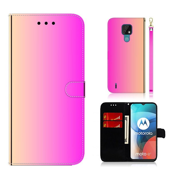 Mirror Motorola Moto E7 Flippetui - Rose Pink