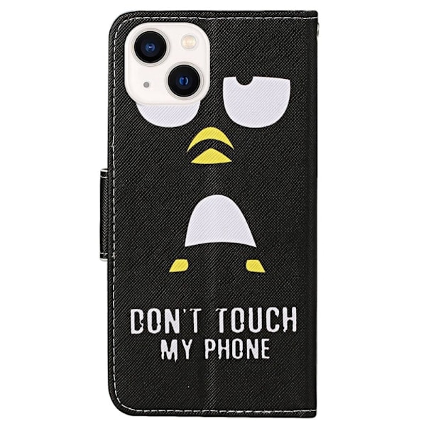 Wonderland iPhone 14 flip etui - Pingvin Black