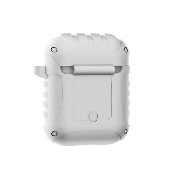 Stötsäkert silikonfodral till Airpods - Vit Vit