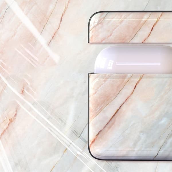 Airpods Pro-etui med marmormønster - Grå Silver grey