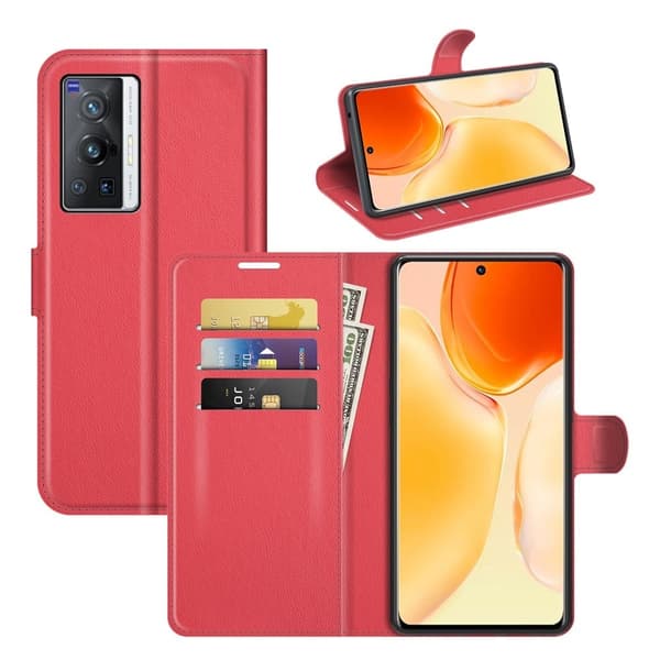 Classic Vivo X70 Pro Flippetui - Rød Red