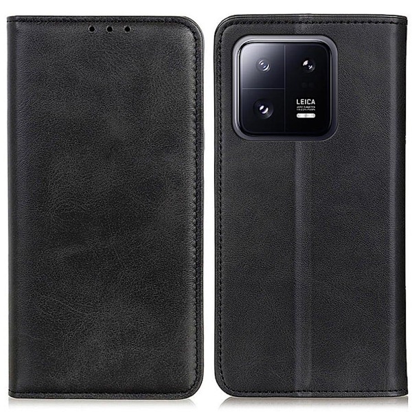 Plånboksfodral i Äkta Läder till Xiaomi 13 Pro - Svart Svart
