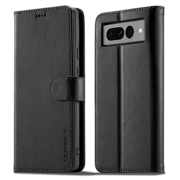 LC.Imeeke läder Google Pixel 7 Pro fodral - Svart Svart