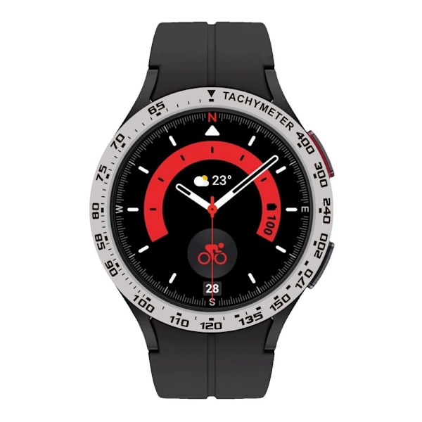 Samsung Galaxy Watch 5 Pro aluminiumslegering ring - Sølv / Sølv / Sølv Silver grey
