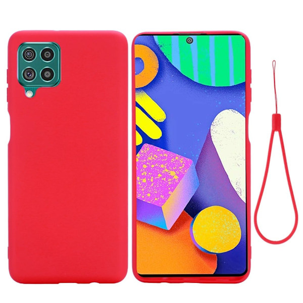 Matt Samsung Galaxy M62 / Samsung Galaxy F62 skal av flytande silikon - Röd Röd