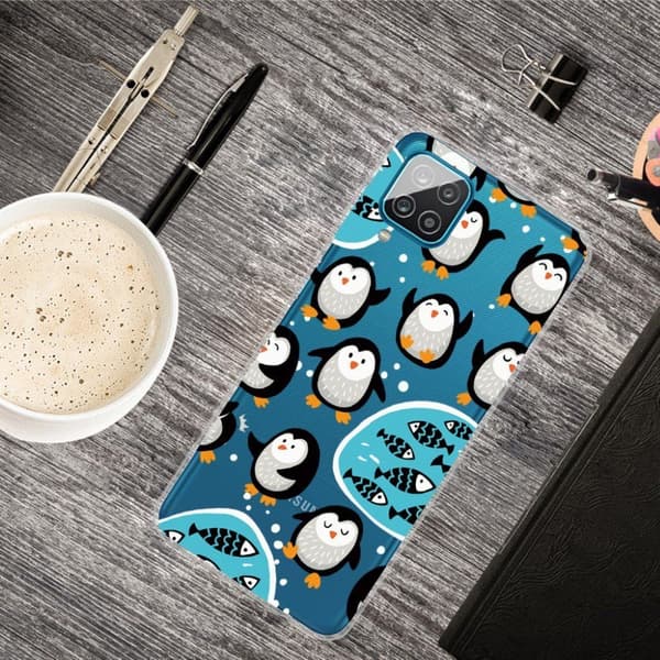 Deco Samsung Galaxy A12 5G kotelot - Pingviinit Black
